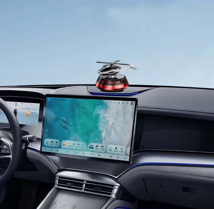 🚁 Désodorisant Hélicoptère Solaire pour Voiture