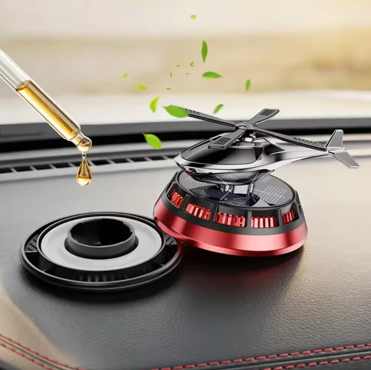 🚁 Désodorisant Hélicoptère Solaire pour Voiture