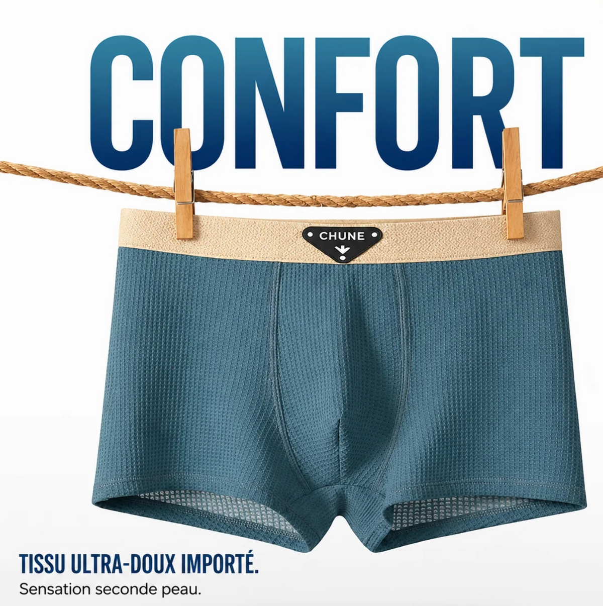 LE PACK PREMIUM DE 04 BOXERS ULTRA - ABSORBANT POUR HOMMES