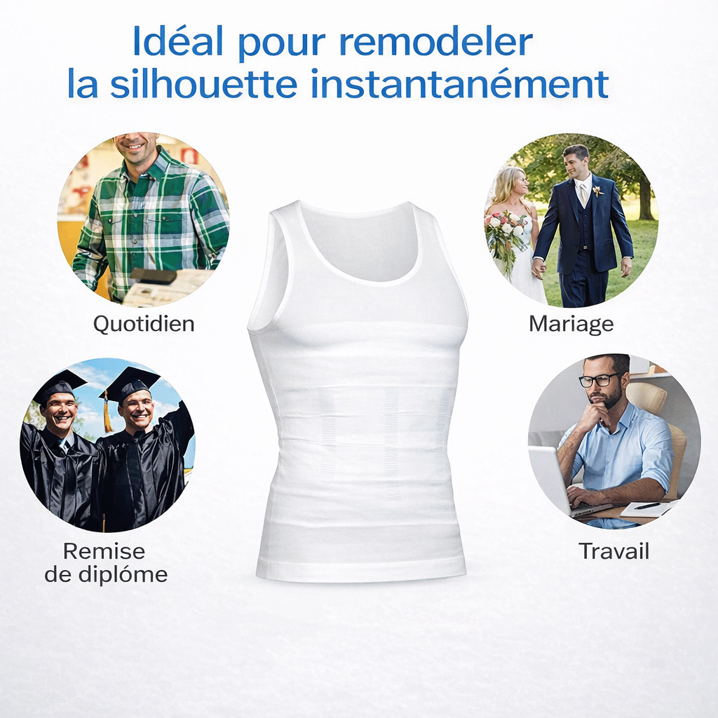 ✅ Débardeur Gainant Homme — Ventre Plat & Posture